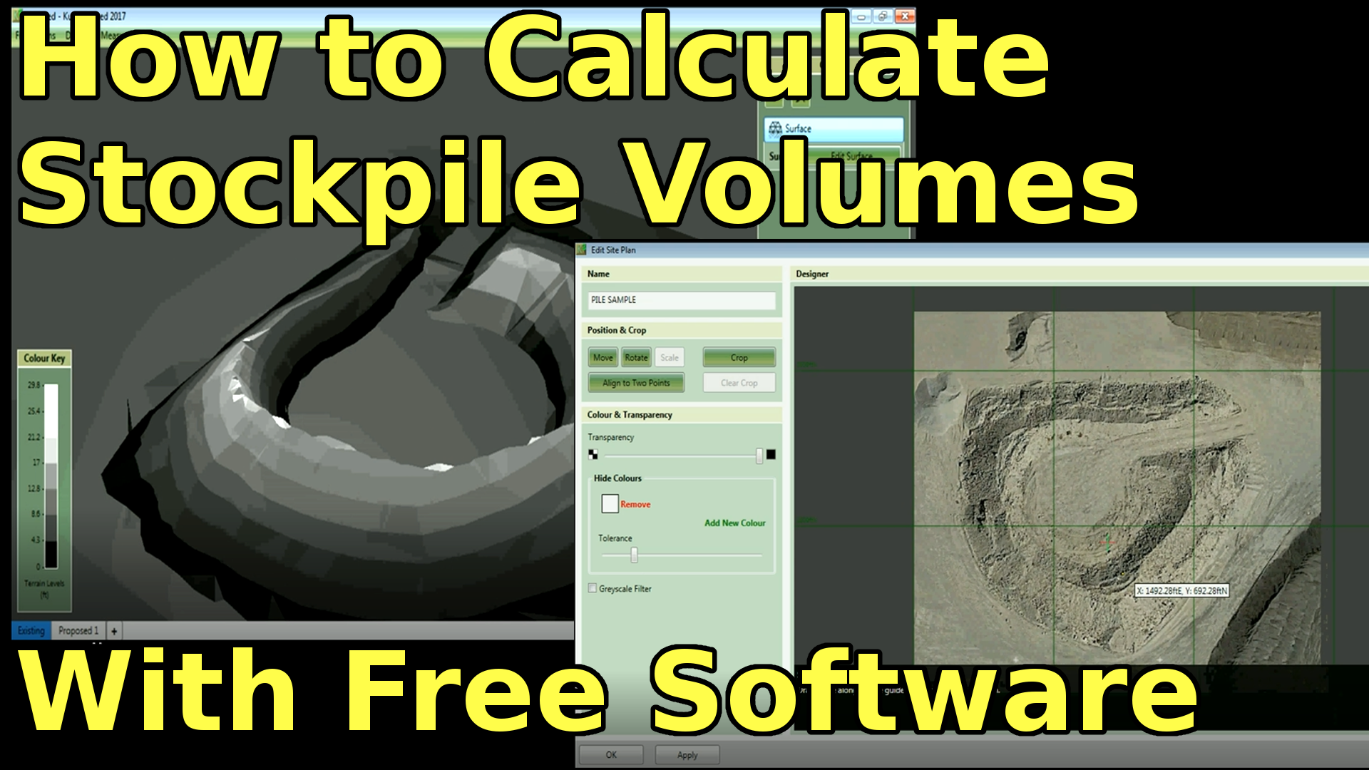 How to Calculate Stockpile Volumes, with Free Software